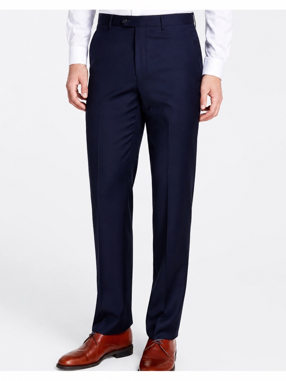 Michael Kors Classic Fit Flat Front Navy Dress Pants